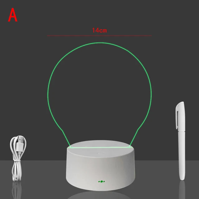 White Base Rewritable Night Light