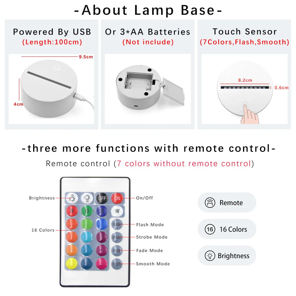 White Base Rewritable Night Light